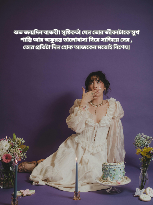 আমি আশা করি তোমার জন্মদিনের উদযাপনে, তোমাকে অনেক সুখকর স্মৃতি দেবে। happy birthday বান্ধবী.png