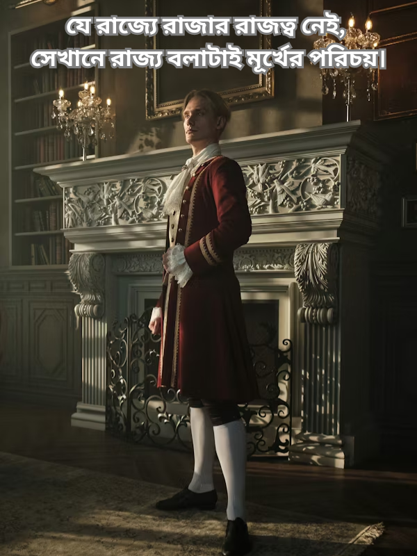 যে রাজ্যে রাজার রাজত্ব নেই, সেখানে রাজ্য বলাটাই মূর্খের পরিচয়। Image.png