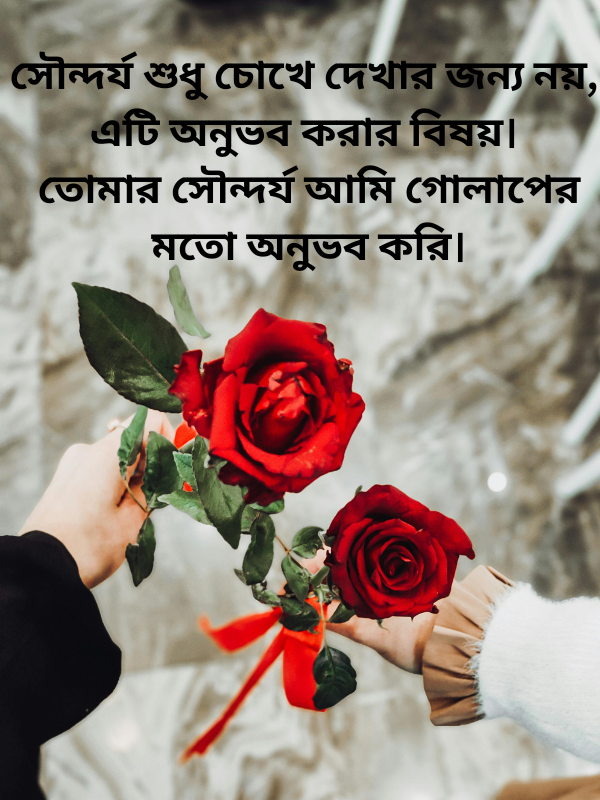 লাল গোলাপ ফুল নিয়ে ক্যাপশন