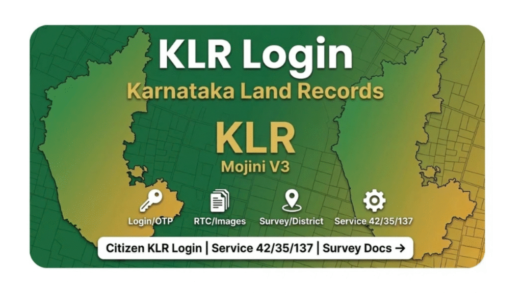 KLR Login Service 137: How to Access Karnataka Land Records Online